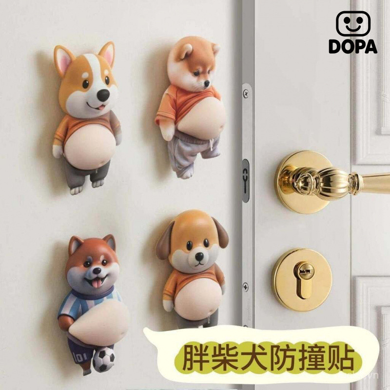 Bán Chạy Con Chó Con Người Bụng Lớn Pinch Âm Nhạc Dễ Thương Sáng Tạo Giải Nén Đồ Chơi Mũm mĩm Shiba Inu Xe Chống Va Chạm Miếng Dán Nhà
