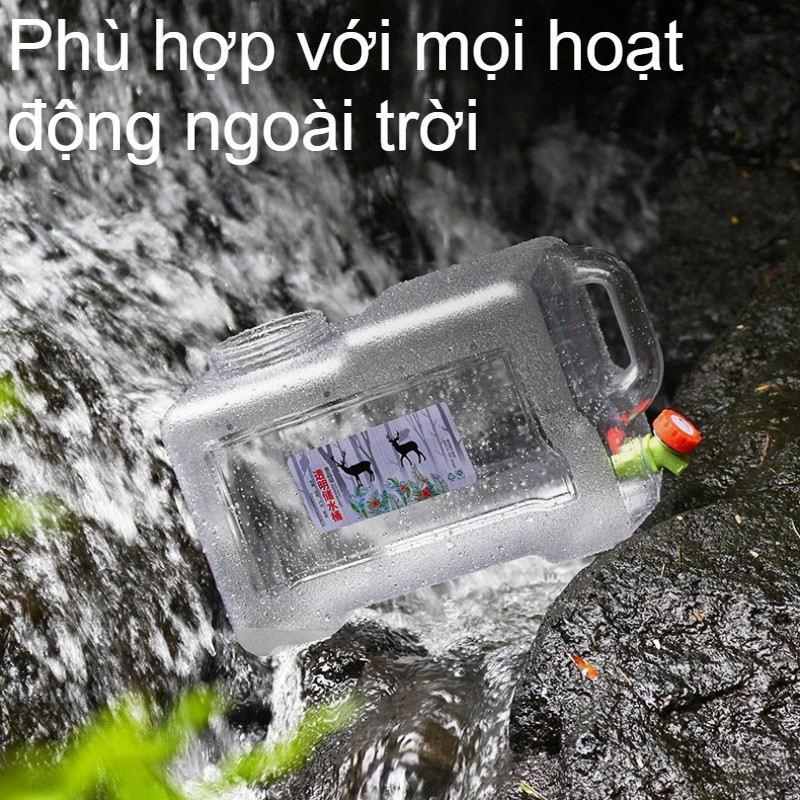 Thùng Nước Đa Năng Có Vòi 5L, Dung Tích Lớn,Chống Rò Rỉ, Cho Cắm Trại, Dã Ngoại, Lái Xe Và Dự Trữ Nước Gia Đình