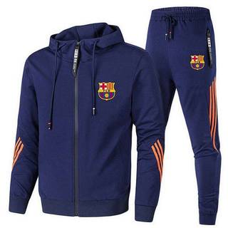 Men's Sport Suit Sportswear Running Slim Spring and Autumn Leisure Hooded Fashion Sweater Two-Piece Men's Clothing GfCw