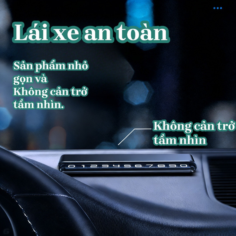 Bảng Số Điện Thoại Ô Tô Cao Cấp - Hợp Kim Nhôm Cao Cấp Không Cong Vênh, Thiết Kế Nhỏ Gọn, Phù Hợp Mọi Dòng Xe