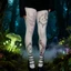 MỘT Gothic Quần Legging Nữ Thời Trang Thẩm Mỹ Nhật Bản Whimsy Dễ Thương Họa Tiết Trắng Opaque Quần Stockin