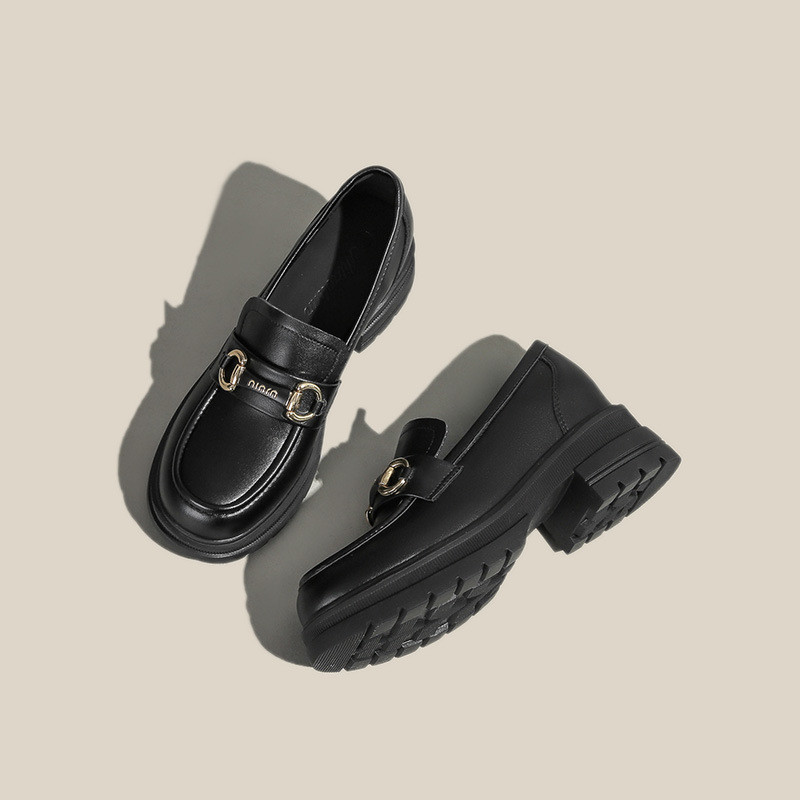 Size Nhỏ 33-40 Giày Da Nhỏ Anh Quốc Nữ Đế Dày Đế Mềm Loafer Phong Cách Pháp Bên Trong Tăng Chiều Cao Giày Đơn Phong Cách Mùa Thu J1ZX