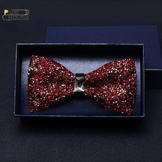 Thắt nơ nam PlumHOUSE với kim cương giả và kim sa lấp lánh - Phù hợp tiệc cưới và prom