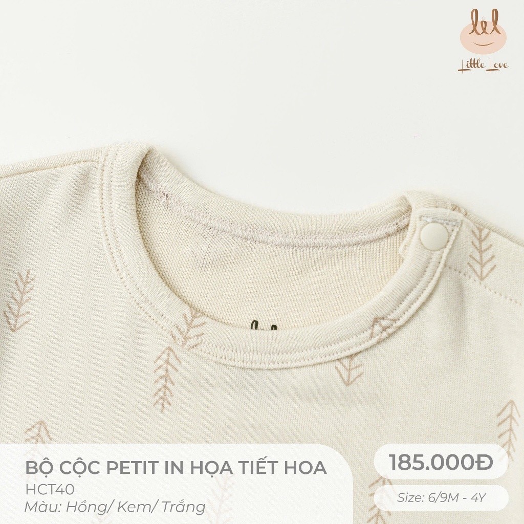 BỘ CỘC  TAY VẢI PETIT HỌA TIẾT [ SIÊU MỀM, MÁT, MỊN CO DÃN VÀ THẤM HÚT TỐT)  SZ 6M -4Y (HCT40)