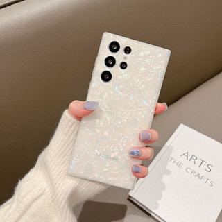Lấp Lánh Dream Shell Đá Cẩm Thạch Ốp Lưng Điện Thoại Samsung s26 S25 S24 S23 S22 Ultra S21 Plus S20 FE S10 Note 20 10 Vỏ Silicon Mềm