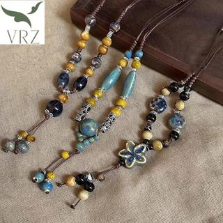 Vòng cổ gốm phong cách boho, điều chỉnh được, màu sắc đa dạng