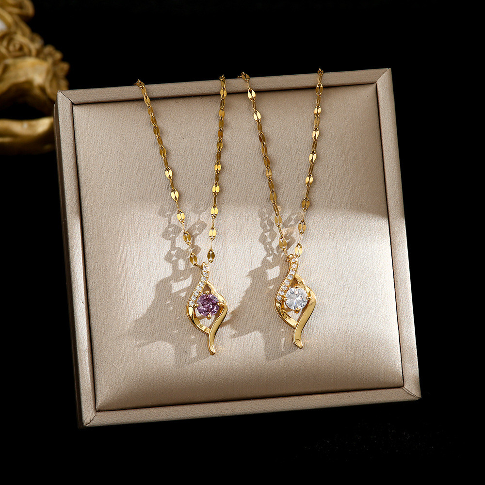 Trâm Cài và Mặt Dây Chuyền Titan Zircon Pha Lệ Đa Năng