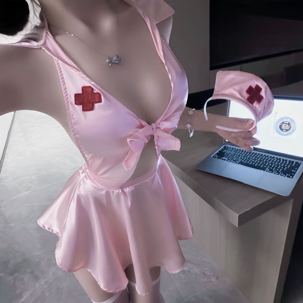 Gợi Cảm Bộ Đồ Ngủ Y Tá Cosplay, Thiết Kế Đồng Phục Cám Dỗ Pure Desire