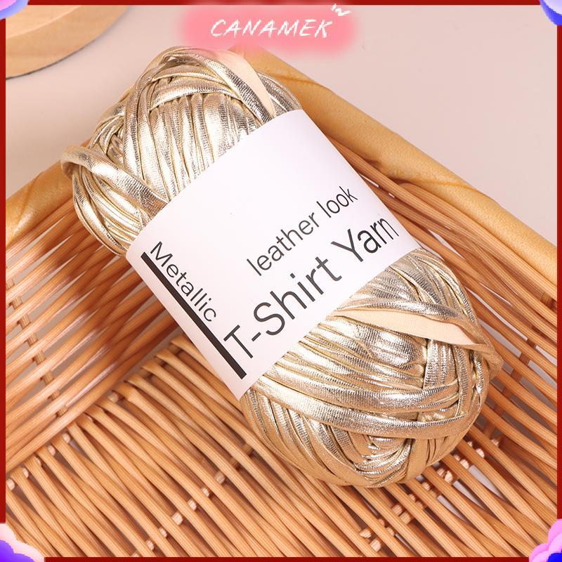CANAMEK 40M / Cuộn Giả Da Sáng Bóng Móc Sợi Vải Đan Sợi DIY Tay Đan Sợi Cho Túi nket Đệm CSF