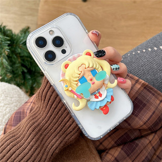 3D Silicone Cô Gái Khóc Thủy Thủ Mặt Trăng Hoạt Hình Dễ Thương Từ Giá Đỡ Điện Thoại Đa Năng Giá Đỡ Video