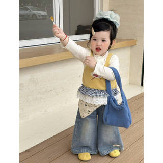 Bộ Đồ Bé Gái Phong Cách Mới Trẻ Em Thời Trang Quần Áo Thời Trang Cho Bé Denim Bộ Đồ Ba Mảnh
