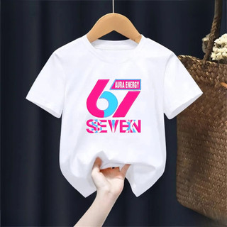 Trẻ em Brainrot Six Seven 67 Phim hoạt hình Tee Số vui nhộn In hình Áo sơ mi mùa hè thông thường