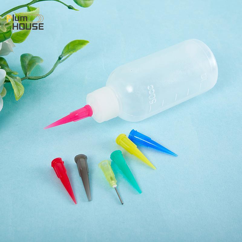 PlumHOUSE 1Pc 50ml Mứt Tranh Bóp Chai Với 7 Đầu Phun Đa Năng Sử Dụng Nồi Mứt Dụng Cụ Làm Bánh Dụng Cụ Vẽ VN