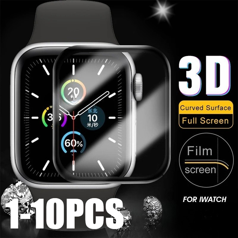 Kính cường lực bề mặt cong Phim bảo vệ viền đen tổng hợp cho Apple Series 123 456SE 7 8 9 10 11 38mm 42mm 40mm 44mm 41mm 45mm 46mm cho Apple Watch Ultra 2 3 49mm