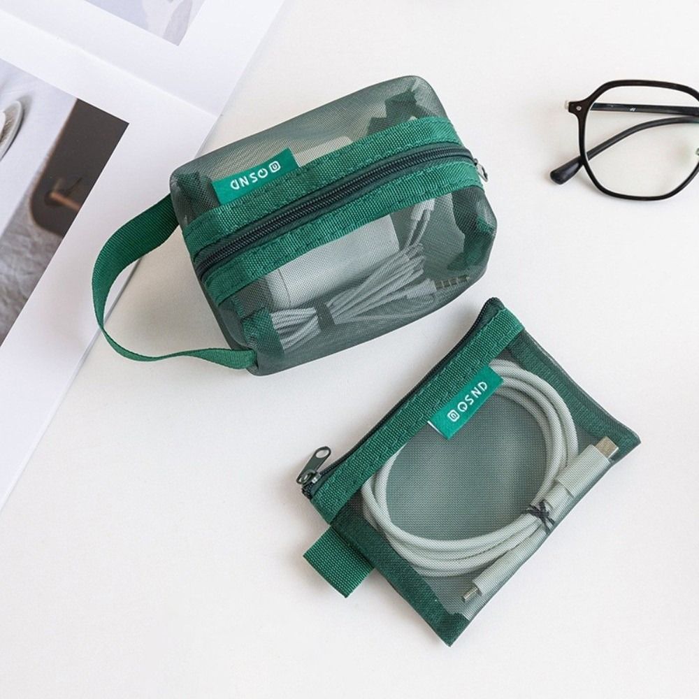 Túi lưu trữ lưới HOBBYIN, Túi lưu trữ trong suốt hình vuông thoáng khí, Túi đựng mỹ phẩm nhẹ Nylon bền bỉ Tổ chức văn phòng