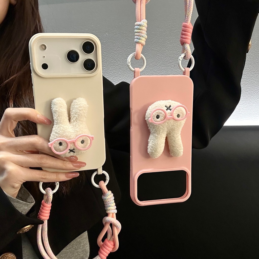 Vỏ điện thoại iPhone cho thỏ kính áp tròng phù hợp với iPhone 17 Pro Max, iPhone 17, 16, 15, 14, 13