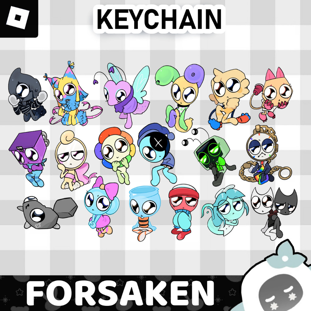Ganci/móc chìa khóa Acrylic roblox Dandy's world-Toons Pack 2