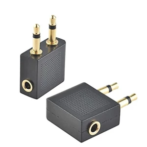BTM 2 Chiếc Mạ Vàng 3 5 Mm 2 Nam Đến 1 Nữ Jack Cắm Tai Nghe Ổ Cắm o Adapter
