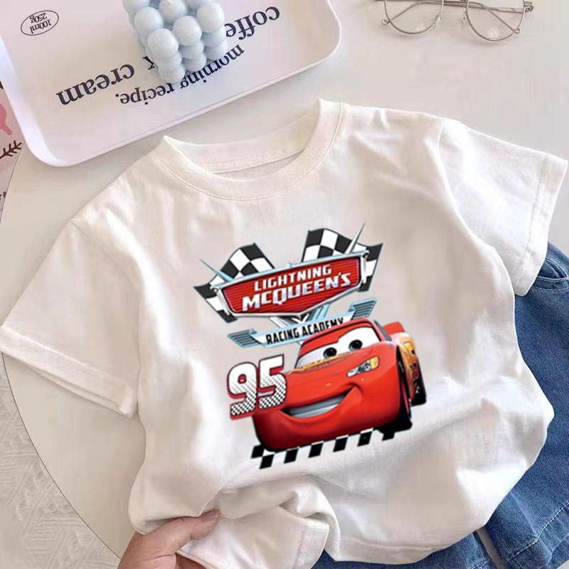 áo trẻ em cotton, dễ mặc, mùa hè, cổ tròn, thiết kế hình, tay ngắn, thoải mái
