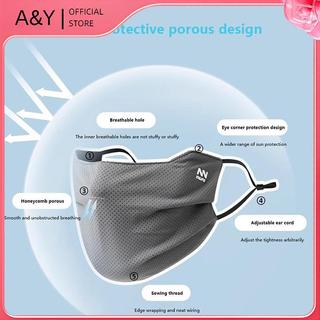 Mặt nạ chống nắng A & Y cho nam, thoáng khí, tái sử dụng dễ dàng, bảo vệ khỏi tia UV, lý tưởng cho việc đi xe đạp mùa hè.