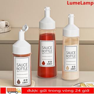 Máy phân phối nước sốt Salad LUMELAMP, tiện ích nhà bếp có nắp chai ép gia vị, di động có cân Chai xịt dầu trong suốt mù tạt