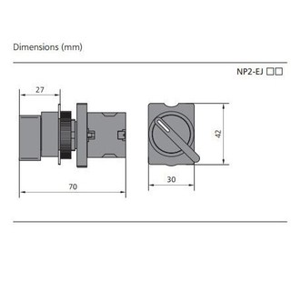 (Freeship) Công tắc xoay chuyển mạch 2 vị trí, 3 vị trí, cần ngắn - Cần dài NP2 phi 22, Hãng Chint ( Hàng chính hãng)