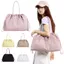 Túi đeo vai nữ OLVIDO, Túi tote màu trơn Nylon, Thời trang đơn giản Nhẹ có dây rút Túi xách Tote đi làm mua sắm du lịch