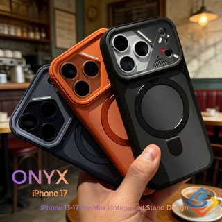 Ốp lưng ẩn giá đỡ điện thoại từ tính cho iPhone 17 Pro Max 12 13 14 15 16 Pro Max vỏ mờ cứng Pc chống sốc