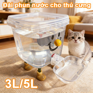 Máy phân phối nước tự động 3L / 5L, Thích hợp cho gia đình, chó con và mèo con, dung tích lớn, dưỡng ẩm tự động