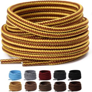 2 Cặp Dây Boot Tròn Chịu Lực Cao Bền Giày Dây Cho Đi Bộ Đường Dài Giày Đi Làm Giày Thể Thao Ngoài Trời Dây Giày Sneaker Sọc Dây Giày