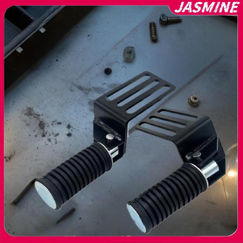 JASMINE 2 Chiếc Phía Trước Footrestfortable Đường Phố Cruise Bàn Đạp Có Thể Gập Lại Kim Loại Xe Máy Chân Chốt Xe Đạp Điện Phụ Kiện DIY JASMINE