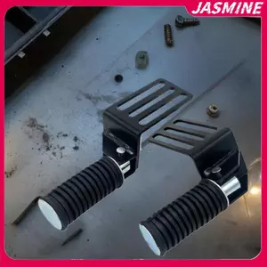 JASMINE 2 Chiếc Phía Trước Footrestfortable Đường Phố Cruise Bàn Đạp Có Thể Gập Lại Kim Loại Xe Máy Chân Chốt Xe Đạp Điện Phụ Kiện DIY JASMINE