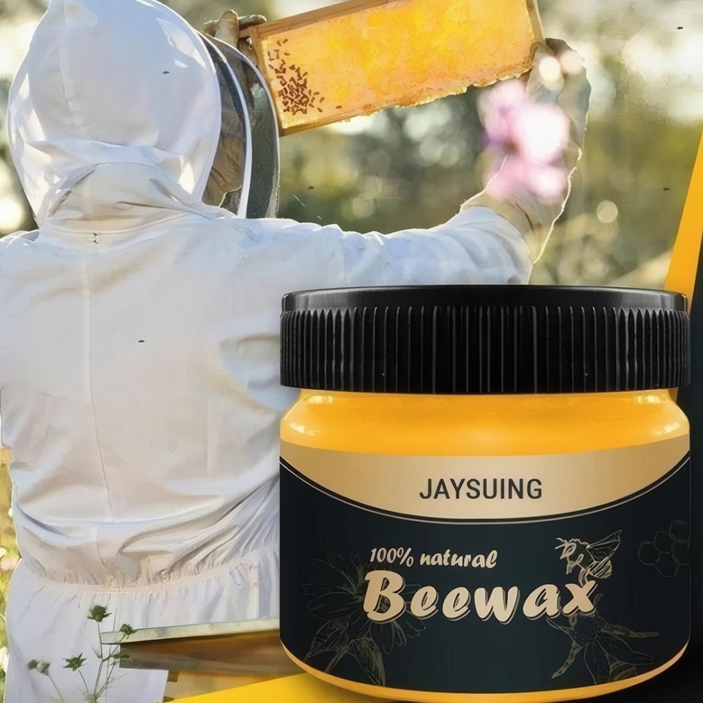Sáp Ong Đánh Bóng Đồ Gỗ Sàn Gỗ BEEWAX 80gr, Sáp Tự Nhiên Làm Mới Phục Hồi Màu Gỗ B-àn Ghế Tủ Cửa Gỗ.