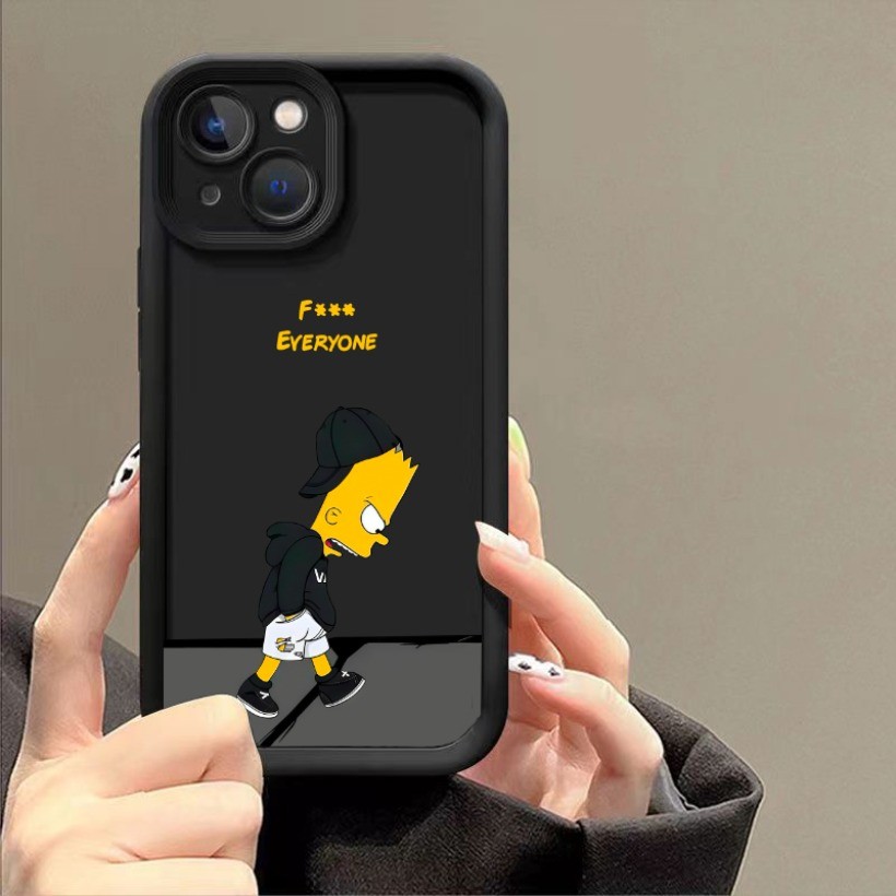 Tương thích cho iPhone AIR 15 14 13 Pro Max 15 14 Plus Vỏ điện thoại Cool Simpsons Bart Silicone Soft Cover