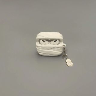 Hộp đựng tai nghe xác ướp băng dễ thương cho AirPods Pro3 AirPods Pro2 Pro 4 3 2 1 Vỏ Tai nghe không dây Apple màu trắng Ins phổ biến 2026