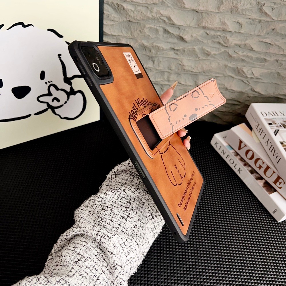 Ốp lưng cứng họa tiết chó con màu nâu cho Xiaomi Pad 5 6 6s 7 8 Pro Redmi Pad SE 11 "2023 8.7 2024 Pro 5G 12.1" Pad 2 Pro 2025 Mini Poco Pad M1 12.1Cover Thân thiện với da