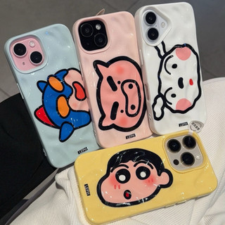 Ốp lưng iPhone 17 16 15 14 13 12 11 ProMax XR XS Max 7 8 Plus Shin-chan Họa tiết dễ thương Ốp lưng điện thoại Dẻo mềm