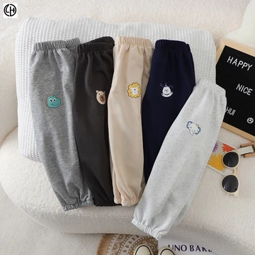 {LH} Hàng có sẵn 80 ~ 120cm Phong cách mới Quần thể thao trẻ em mùa thu Quần thường ngày Quần trẻ em Quần trẻ em Quần trẻ em Trung nhỏ Bé trai Bé gái Quần ngoài phiên bản Hàn Quốc