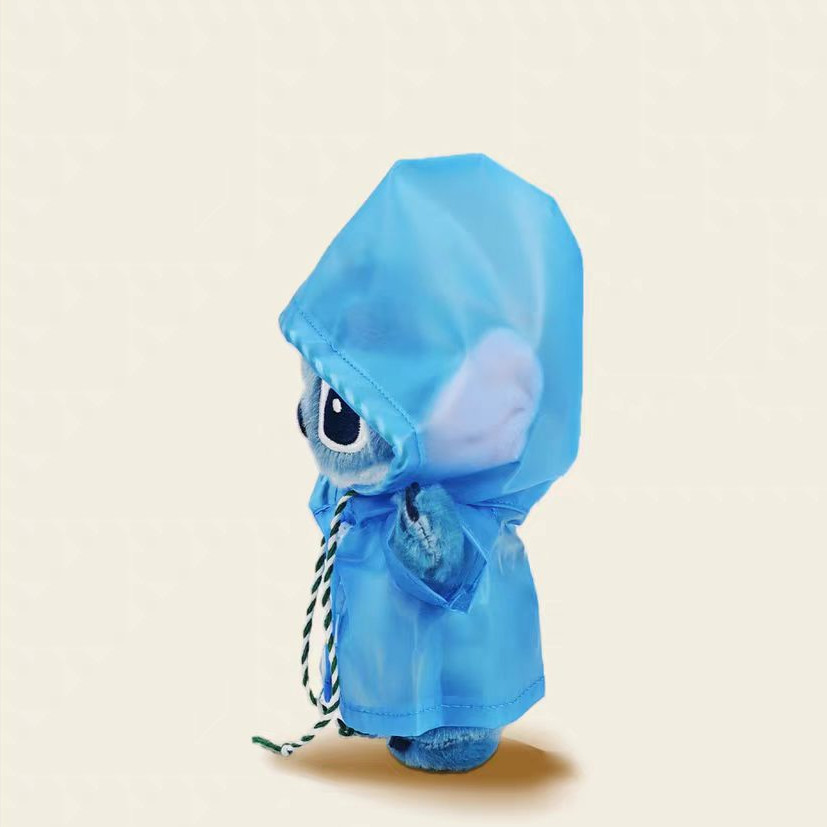 Spike Price [Chính hãng] Áo mưa Disney Stitch Charm Sang trọng Búp bê Cross-Dressing Áo mưa Stitch Móc khóa Túi Phụ kiện Interstellar Baby Anime Ngoại vi Quà tặng
