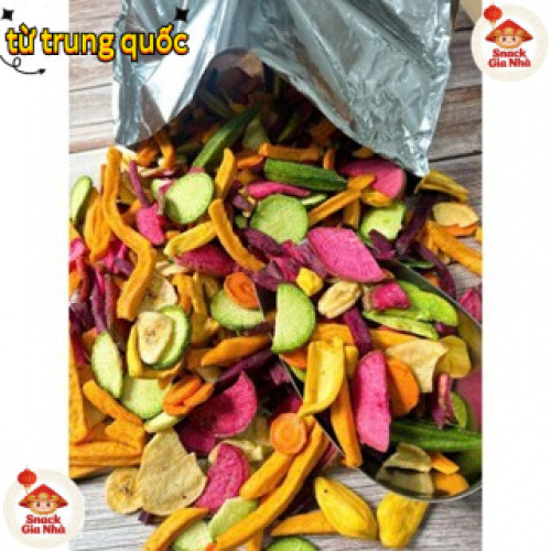 Rau củ quả sấy thập cẩm không tẩm ướp đường vị nguyên bản của rau củ quả,hàng cao cấp đóng túi  bạc sẵn