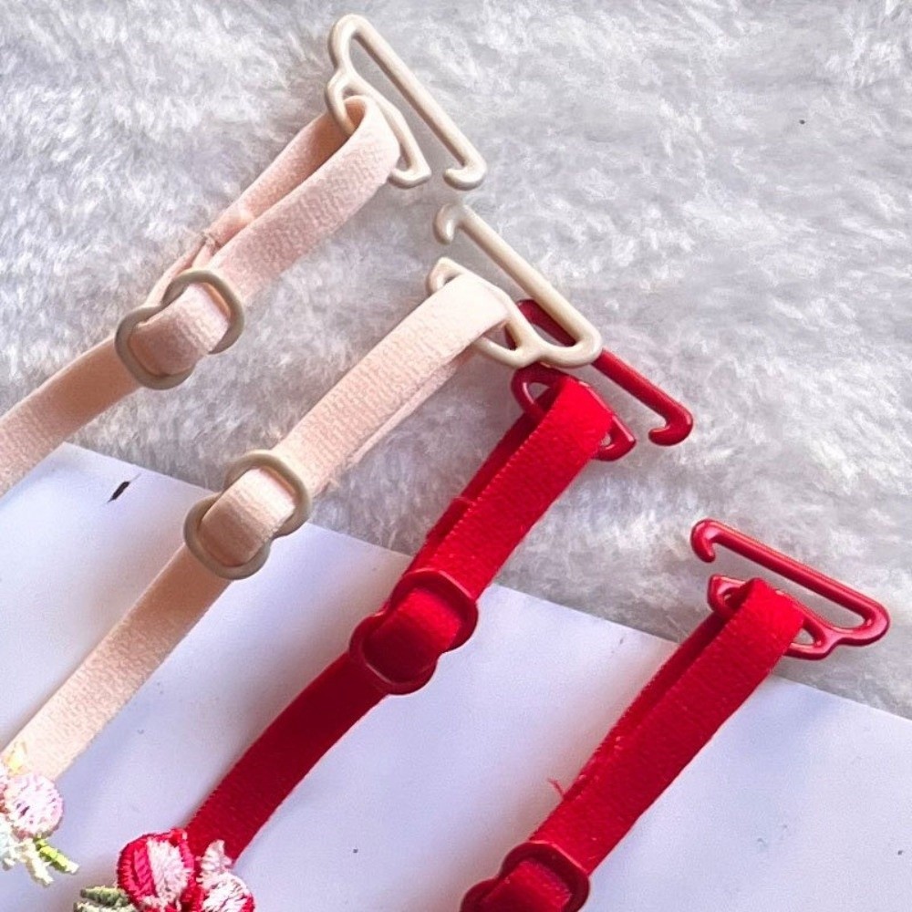 Dây đeo áo ngực hoa làm từ polyester đàn hồi, điều chỉnh được, chống trượt, phù hợp váy dạ hội và tiệc cưới.