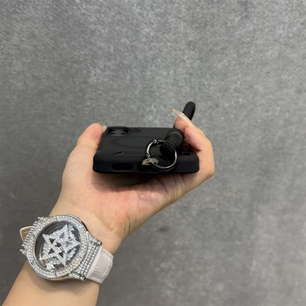 Từ tính da cảm thấy khung vô hình chống rơi thích hợp cho Samsung Galaxy S24 S25 Vỏ điện thoại dây đeo tay S24 s25 Plus S23 24 25 Ultra S25 edge Vỏ bảo vệ chống rơi