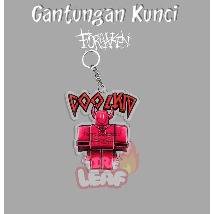 GANTUNGAN KUNCI AKRILIK ROBLOX FORSAKEN COOLKID MILESTONE 4 / KEYCHAIN GANCI ROBLOX KEREN - A