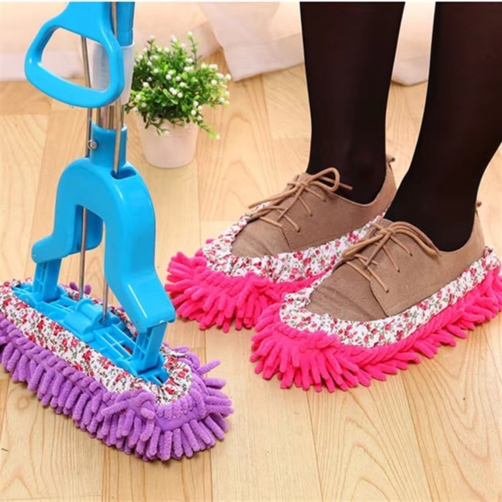 SNUGHOUSE 1 Dép lau nhà bằng sợi nhỏ, Dép lau nhà có thể tháo rời gia dụng, Vải lau sàn nhà bằng sợi nhỏ có thể tái sử dụng đa chức năng