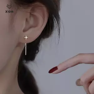 Bông Tai Hình Ngôi Sao Bạc Không Đối Xứng - Phù Hợp Làm Quà Tặng Cô Gái