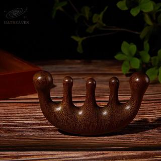 [hatheaven] 1 Lược Massage Kinh Tuyến Đầu Gỗ Đàn Hương Năm Răng Rộng Chống Tĩnh Điện Đẹp