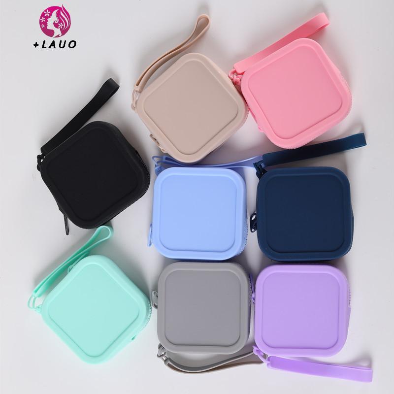Springevenstar Vuông Silicone Lipsti Túi Bảo Quản Mỹ Phẩm Dung Tích Lớn Du Lịch Trang Điểm Giá Đỡ Di Động Mỹ Phẩm Chống Thấm Nước Tổ Chức Springevenstar