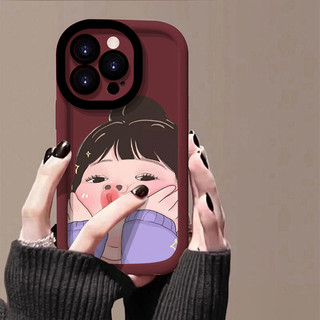 Ốp lưng IPhone 17 16 15 14 13 12 11 Pro Max XRXSMax 78 Plus Dễ thương nghịch ngợm cô gái trường hợp điện thoại
