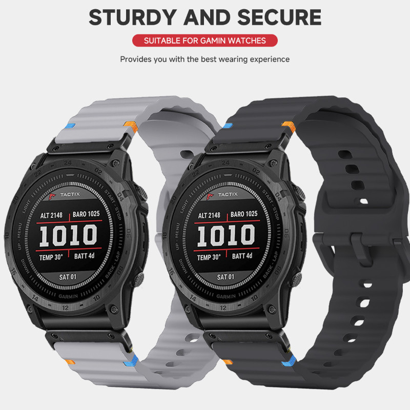 26mm 22mm Dây đeo silicon cho Garmin Fenix 8 7 7X 6X Pro 5X Plus 47mm 51mm Quick Fit Vòng đeo tay