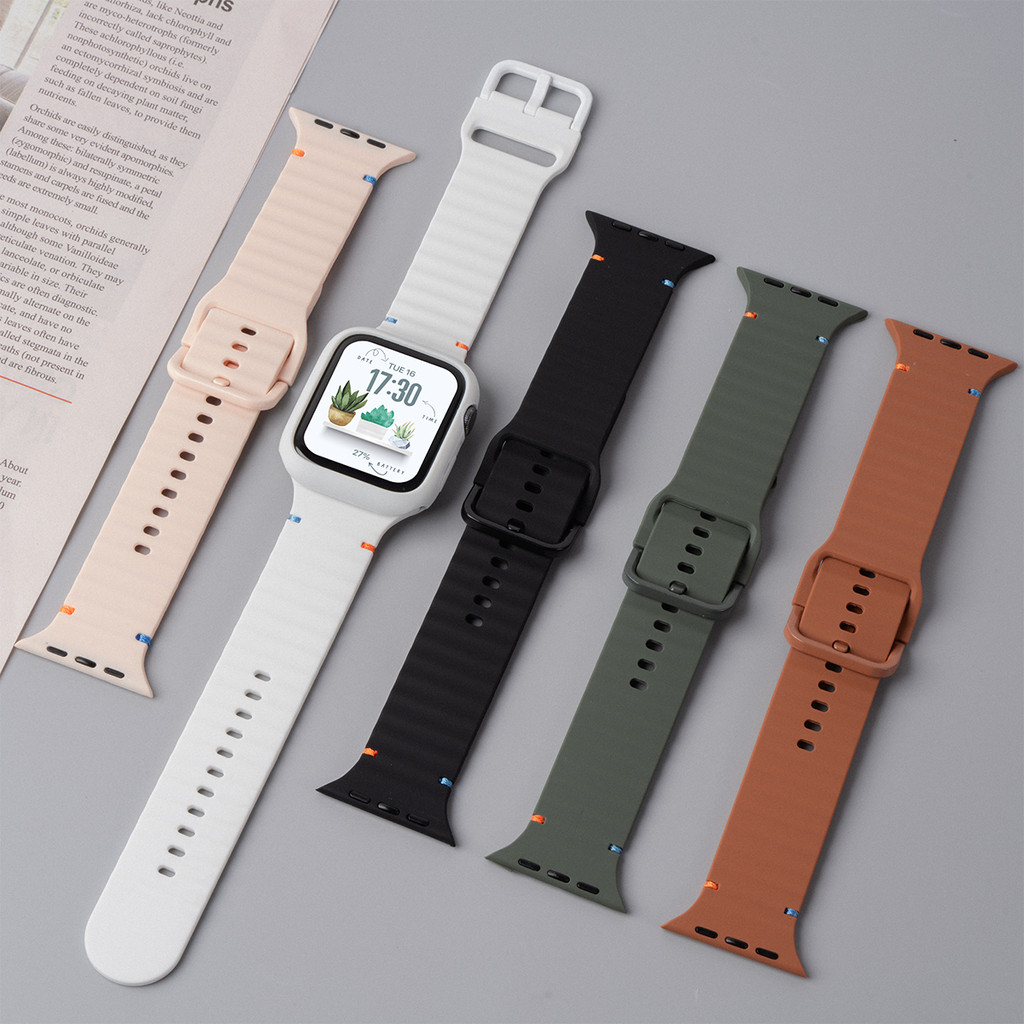 Dây đeo silicon + vỏ cho Apple Watch Series11 / 10 42 mm 46mm Ultra 3 / 2 49mm 9 8 7 SE3 40 41 44 45mm